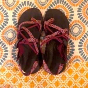 Purple double strap Chacos